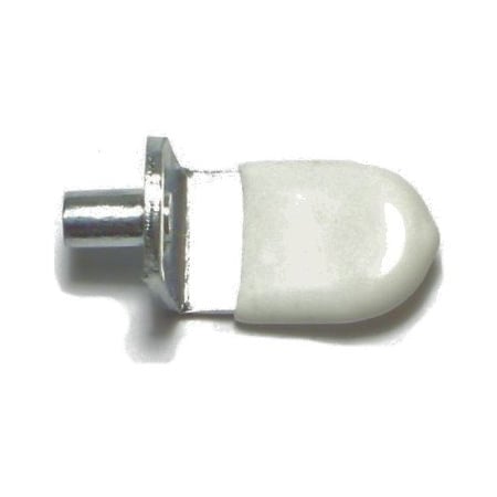 Midwest Fastener 5mm x 13mm White Cushioned Nickel Plated Steel Shelf Supports 20PK 66242